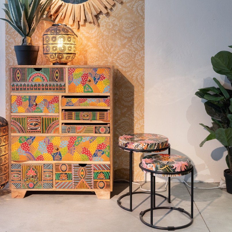 Commode ethnique colorée - Paradise - Kare Design