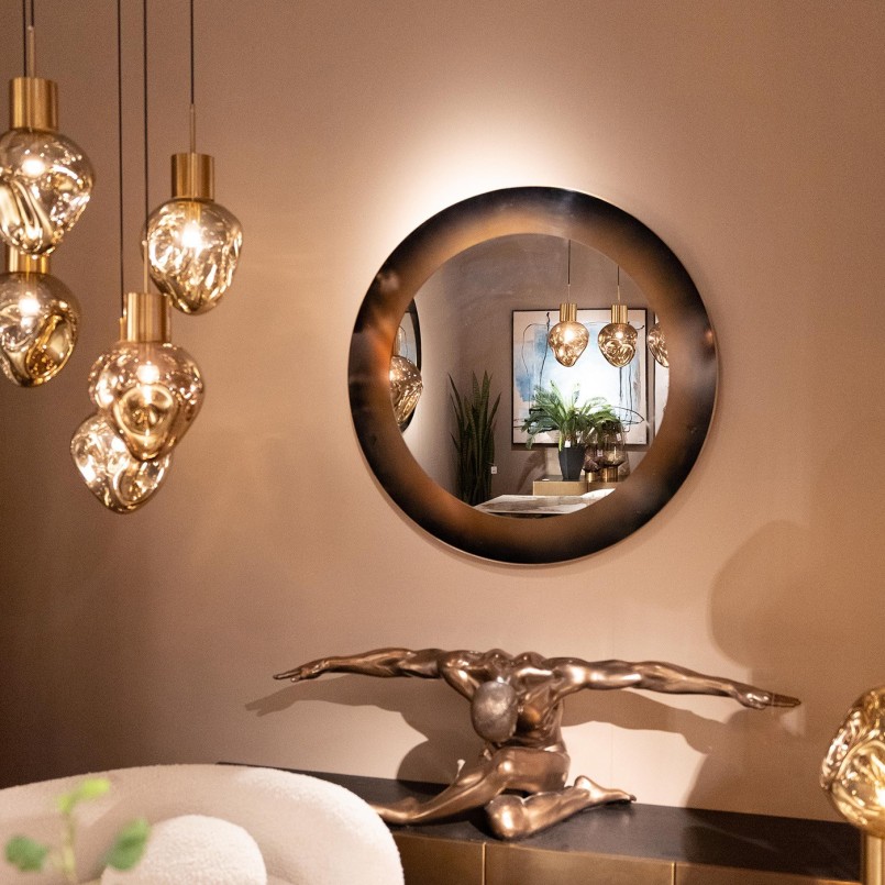 Black and brown gradient steel mirror - Prezioso - Kare Design
