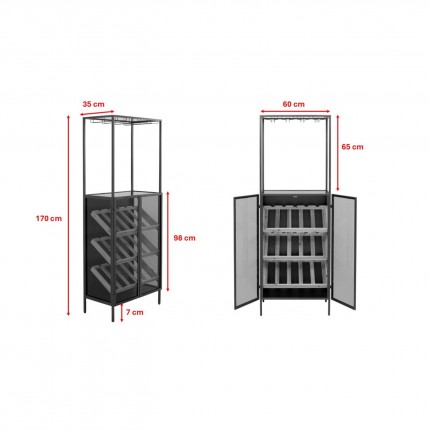 Porte-bouteilles Porto 170x60cm beige Kare Design