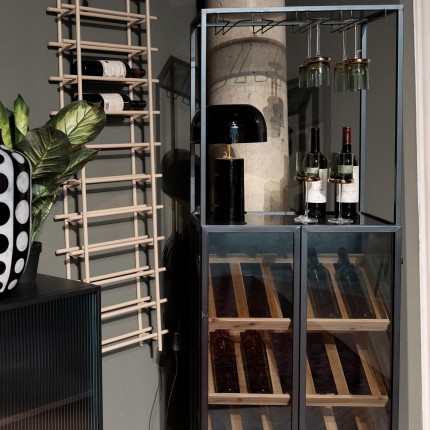 Porte-bouteilles Porto 170x60cm noir Kare Design