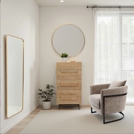 Miroir rond en acier cuivré - Simply - Kare Design