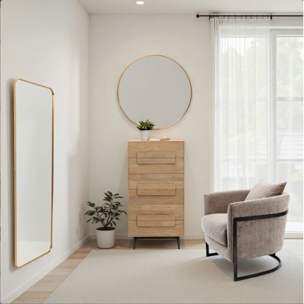Miroir Simply 180x60cm laiton Kare Design