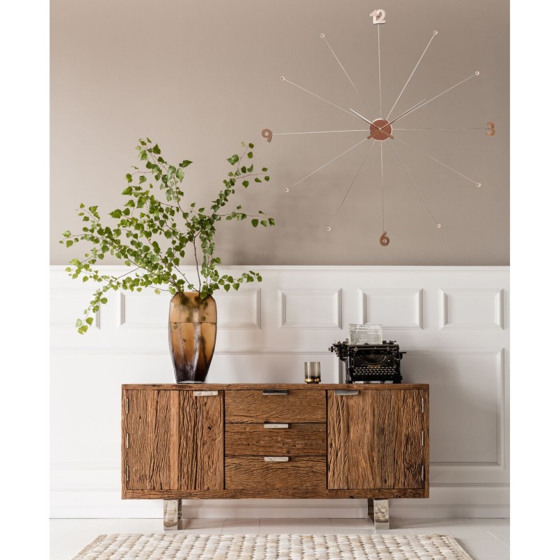 Wall Clock Like Umbrella pink gold Kare Design
