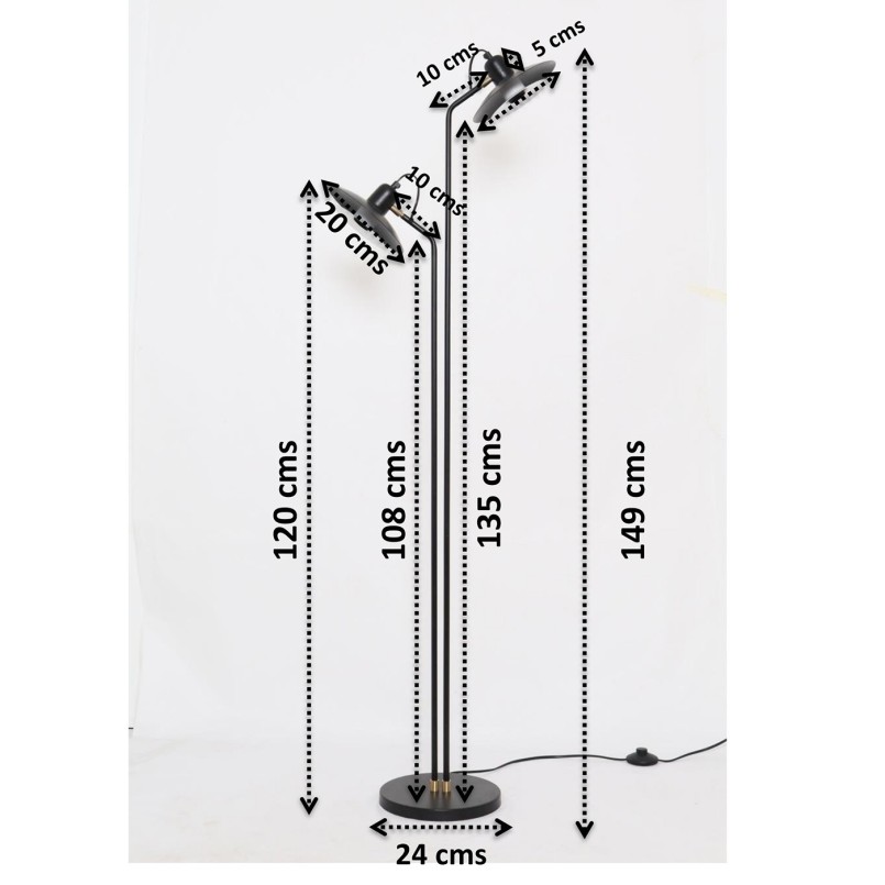 Black industrial floor lamp - Speaker - Kare Design