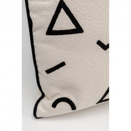 Coussin Geometric noir et blanc Kare Design