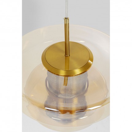Suspension Arcadia 34cm ambrée Kare Design