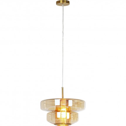 Suspension Arcadia 34cm ambrée Kare Design
