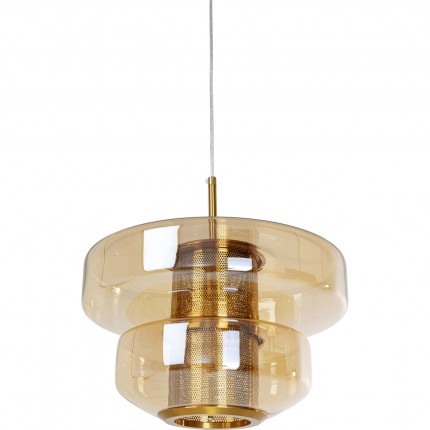 Suspension Arcadia 34cm ambrée Kare Design
