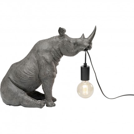 Table lamp grey sitting rhino Kare Design