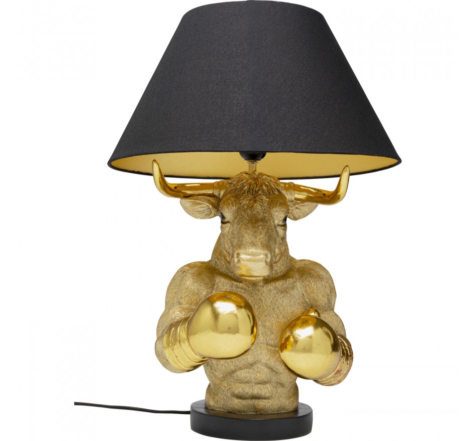 Lampe taureau boxeur doré Kare Design Lampe taureau boxeur doré Kare Design