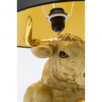 Table Lamp boxer bull gold Kare Design