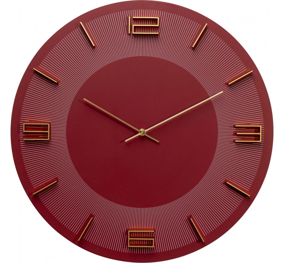 Horloge murale Leonardo rouge Kare Design Horloge murale Leonardo rouge Kare Design