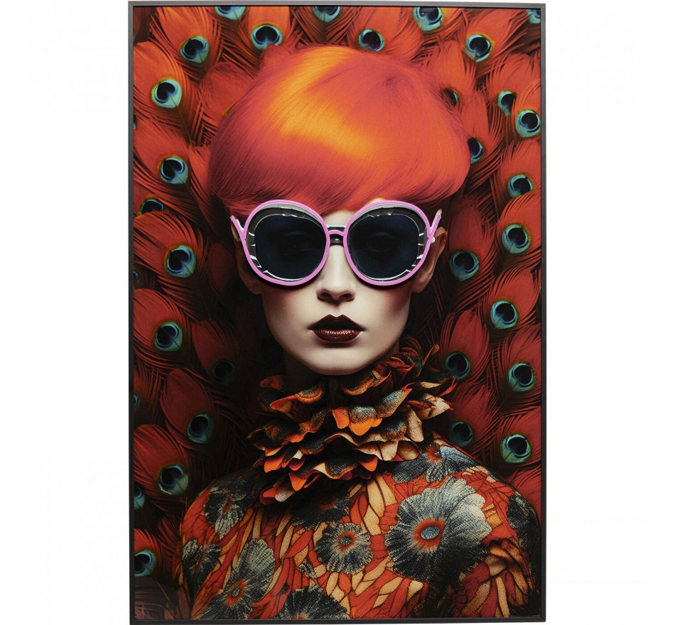 Tableau LED Fancy rousse 55x75cm Kare Design Tableau LED Fancy rousse 55x75cm Kare Design