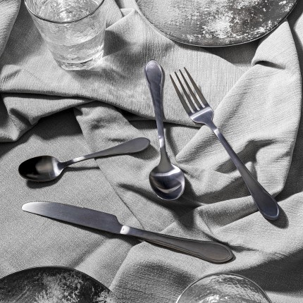 Couverts Cucina 16 pièces noirs Kare Design