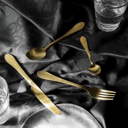 Couverts en acier doré - Cucina - Kare Design