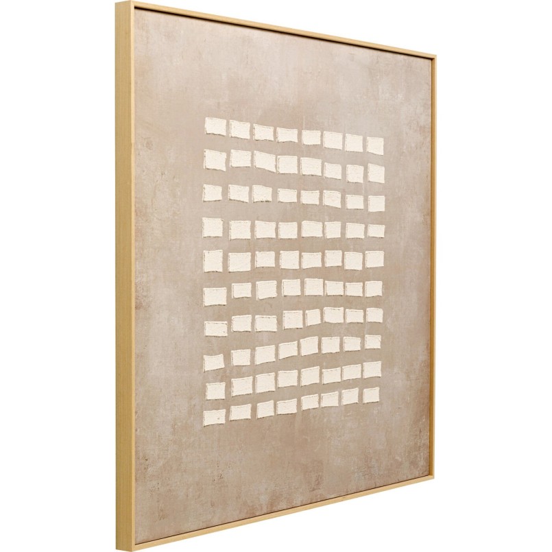 Tableau sur toile Art Row beige 100x100cm