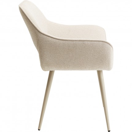 Chaise avec accoudoirs San Francisco crème Kare Design
