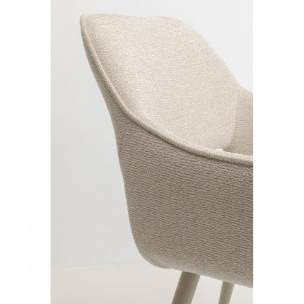 Chair with armrests San Francisco cream Kare Design