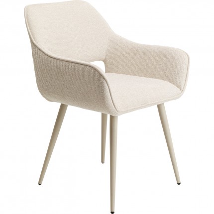 Chair with armrests San Francisco cream Kare Design