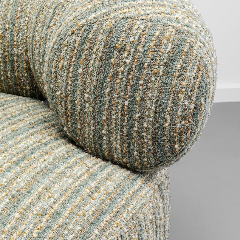 Fauteuil rétro pivotant bleu-vert - Couture Stripes - Kare Design