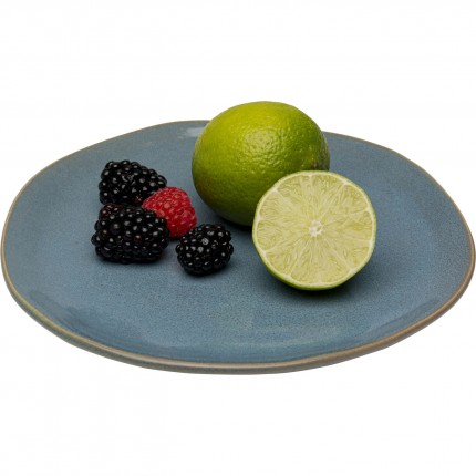Plate Organic Ø20cm bleu (4/Set) Kare Design