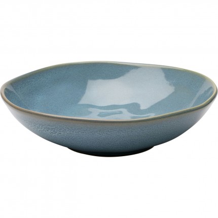 Assiettes creuses Organic 22cm bleues set de 4 Kare Design