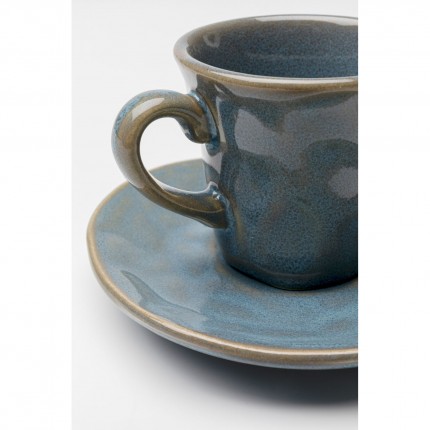 Tasses à espresso Organic bleues set de 4 Kare Design