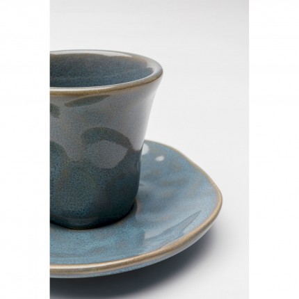 Tasses à espresso Organic bleues set de 4 Kare Design