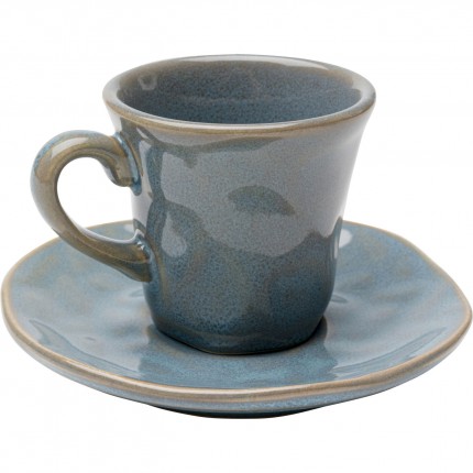 Tasses à espresso Organic bleues set de 4 Kare Design