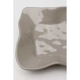 Plat en faïence taupe - Organic - Kare Design
