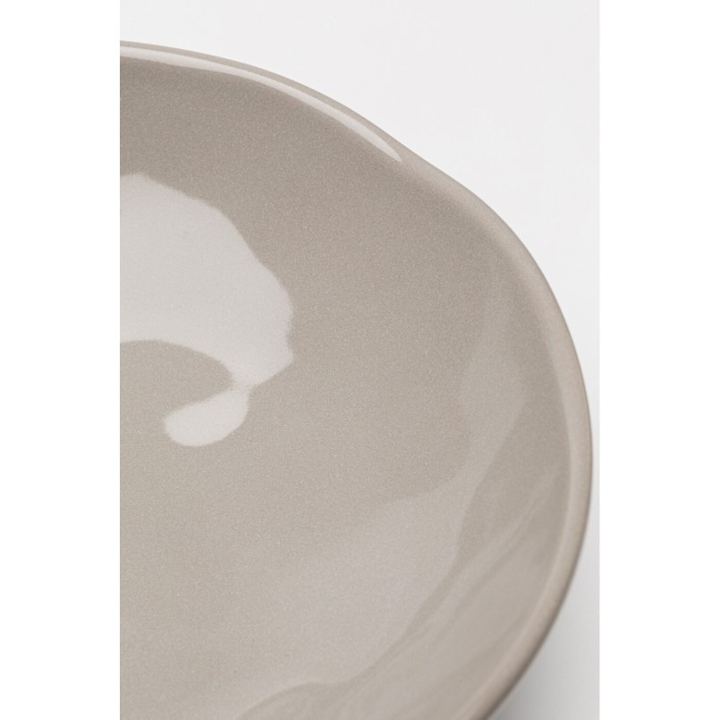 Assiettes creuses en faïence taupe - Organic - Kare Design