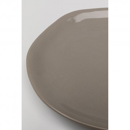 Assiettes Organic 20cm taupe set de 6 Kare Design