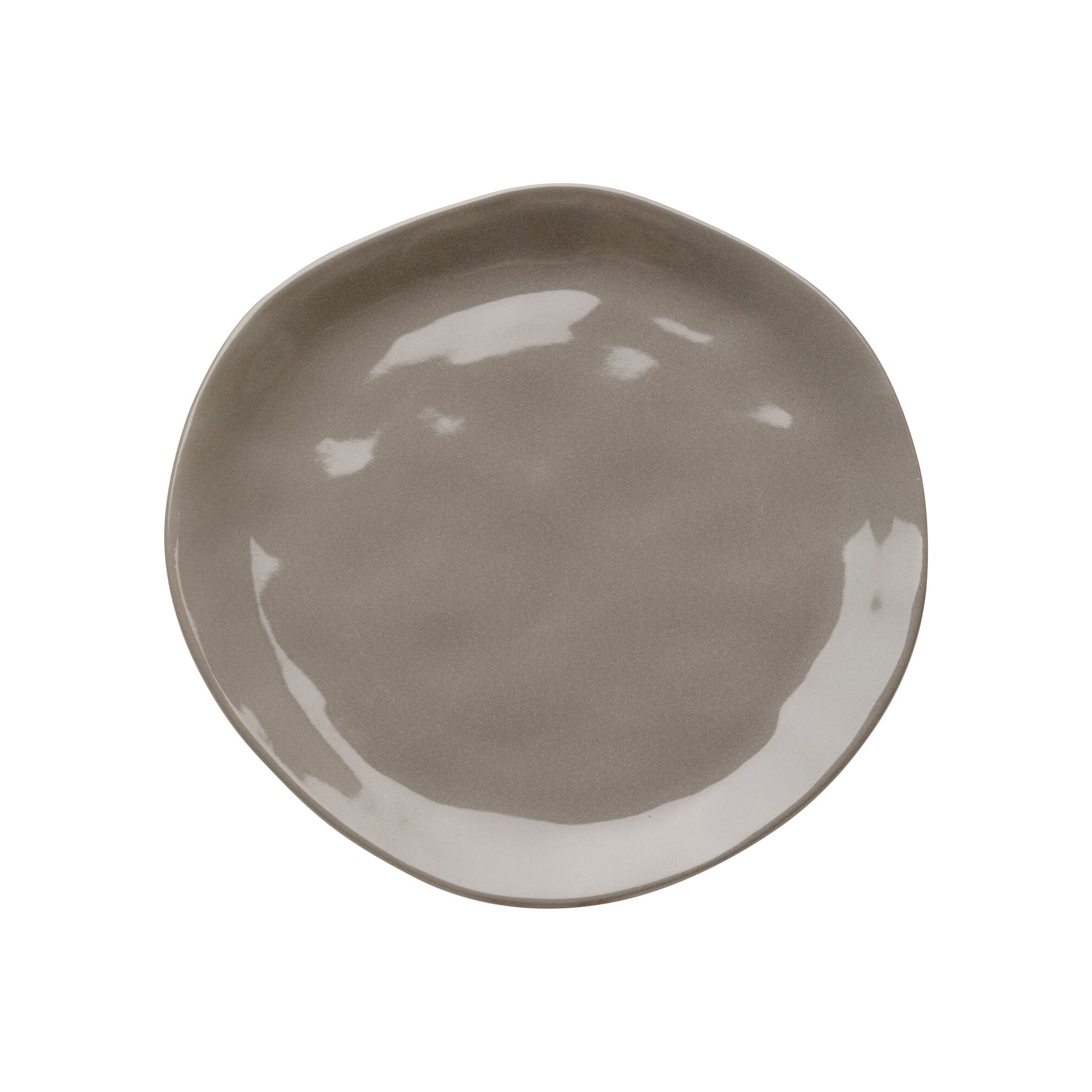 Plate Organic Ø20cm taupe (6/Set) Kare Design