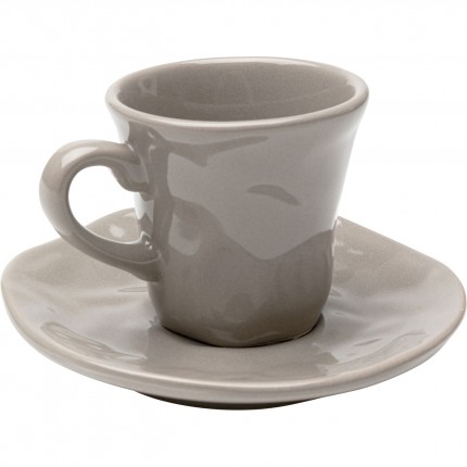 Tasses à espresso Organic taupe set de 4 Kare Design