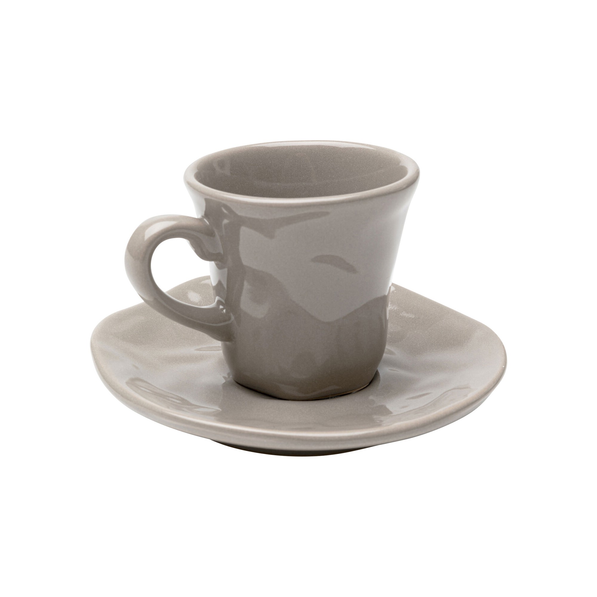 Tasses à espresso Organic taupe set de 4 Kare Design