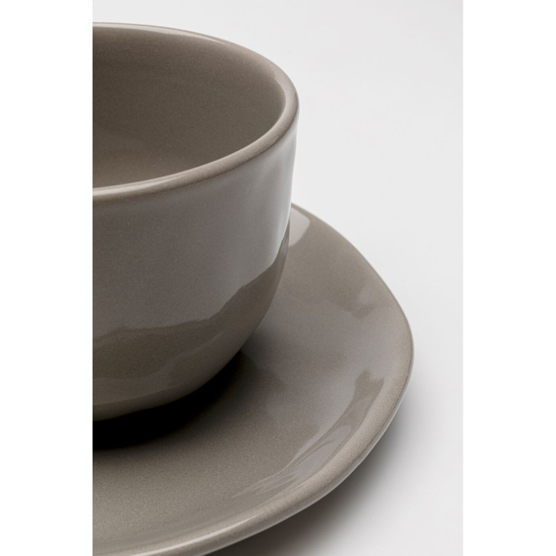 Tasses à café en faïence taupe - Organic - Kare Design