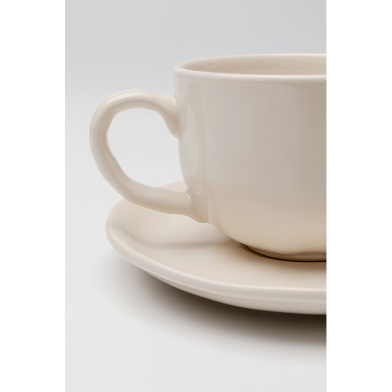 Tasses à café en faïence crème - Organic - Kare Design