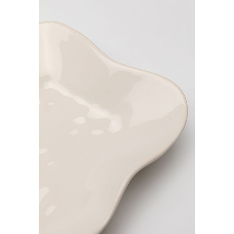 Plat en grès crème - Organic - Kare Design