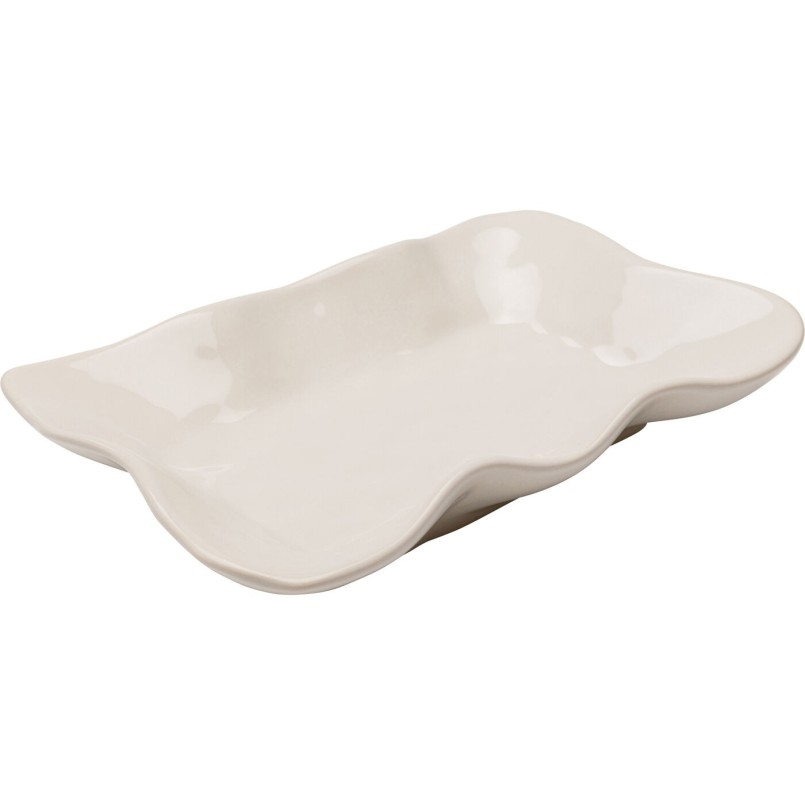 Plat en grès crème - Organic - Kare Design