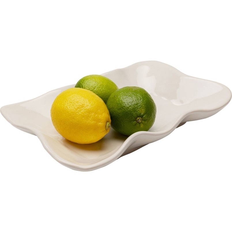 Plat en grès crème - Organic - Kare Design