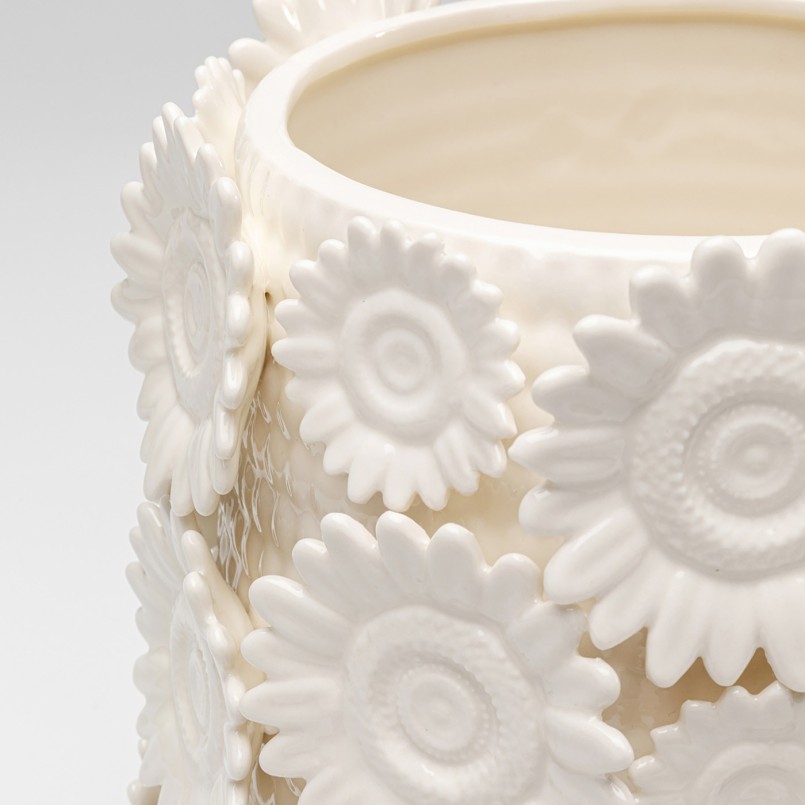 Vase tournesols blancs en porcelaine - Kare Design