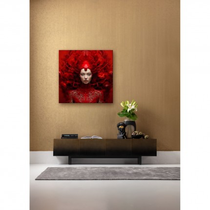 Tableau en verre muse rouge 120x120cm Kare Design