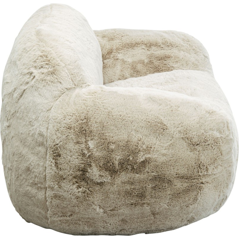 Fauteuil crème en fausse fourrure - Mika - Kare Design