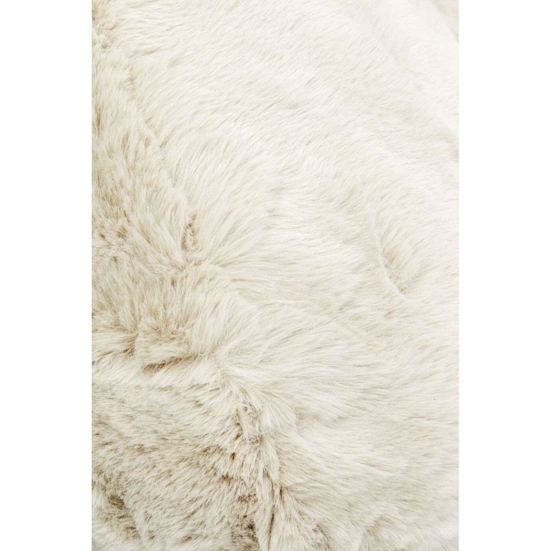 Fauteuil crème en fausse fourrure - Mika - Kare Design