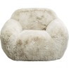 Fauteuil crème en fausse fourrure - Mika - Kare Design
