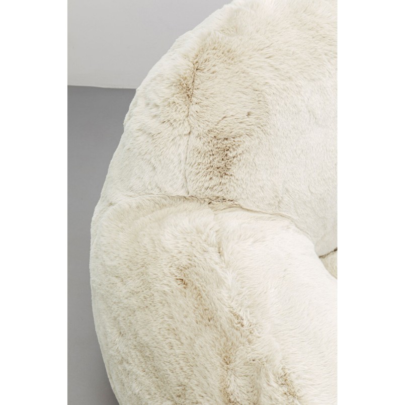 Fauteuil crème en fausse fourrure - Mika - Kare Design
