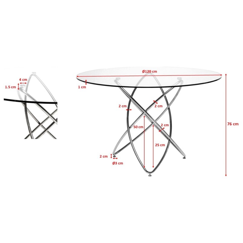 Table en verre fumé et acier noir - Molekular - Kare Design