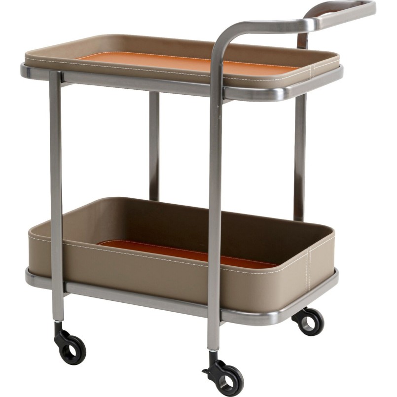 Desserte en acier et simili cuir - Tango - Kare Design