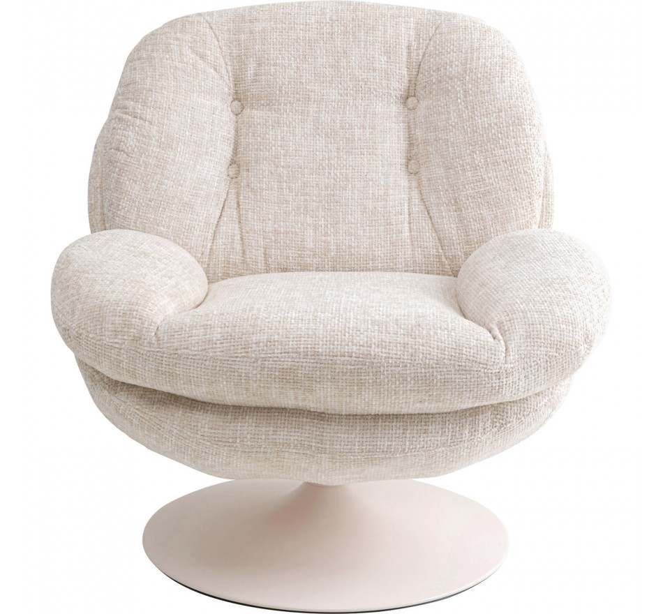 Fauteuil pivotant Cosy beige Kare Design Fauteuil pivotant Cosy beige Kare Design