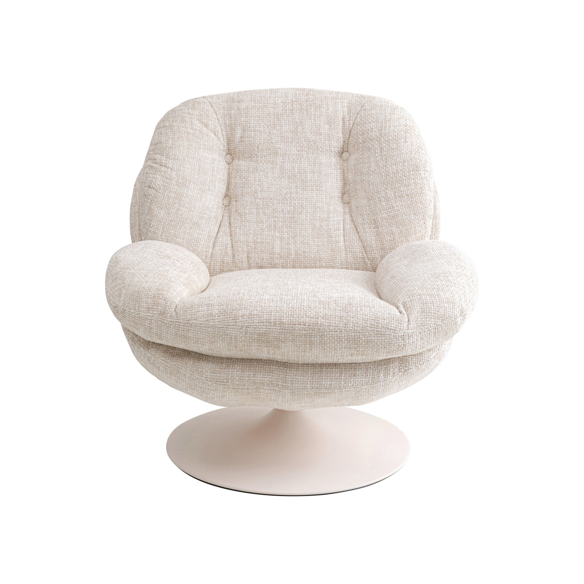 Fauteuil pivotant Cosy beige Kare Design